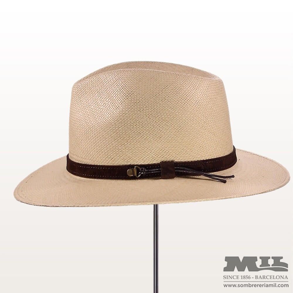 Sombrero Panamá Lederband