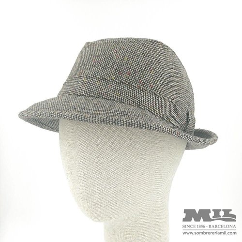 Sombrero gris de chispas de color