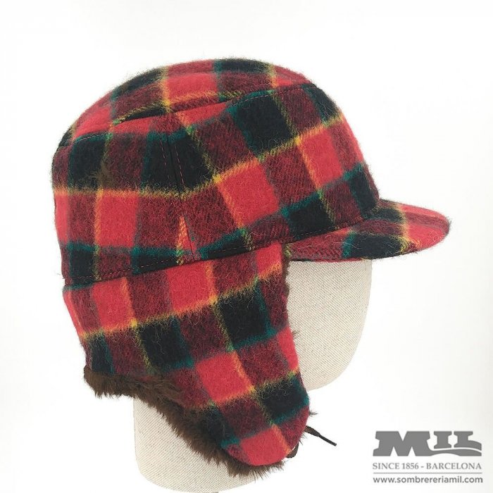 red plaid cap