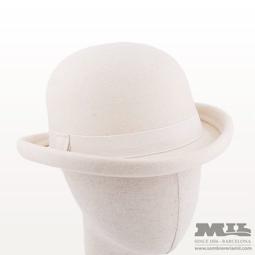 White bowler hat