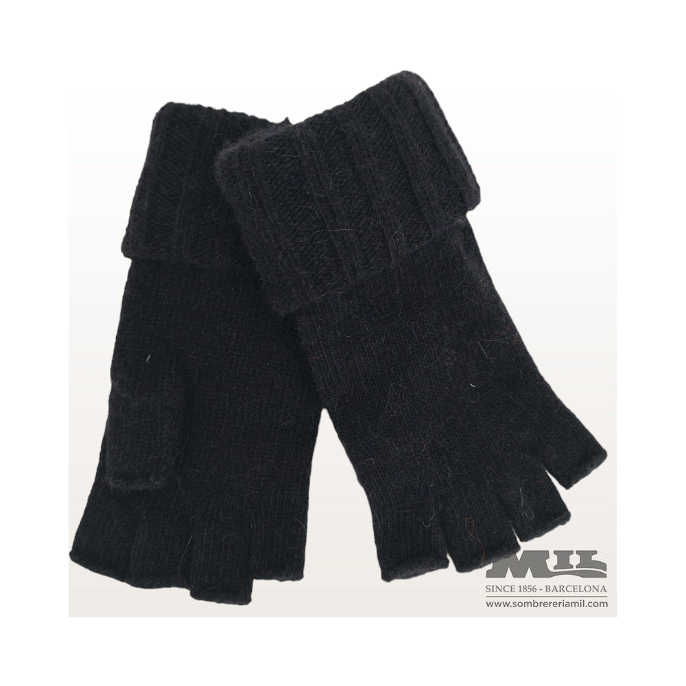 Mitones de lana para mujer Santacana para invierno en Sombrereria Mil Color  Negro Talla U