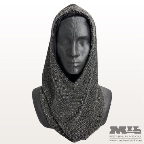 Shiny Hood Scarf Mil