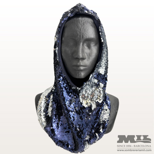 Bicolor Hood Scarf Mil